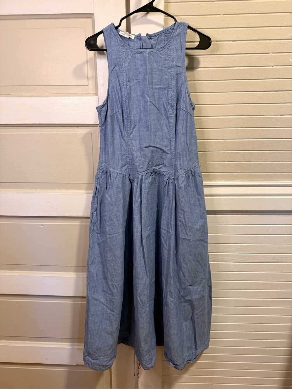 Blue chambray dress